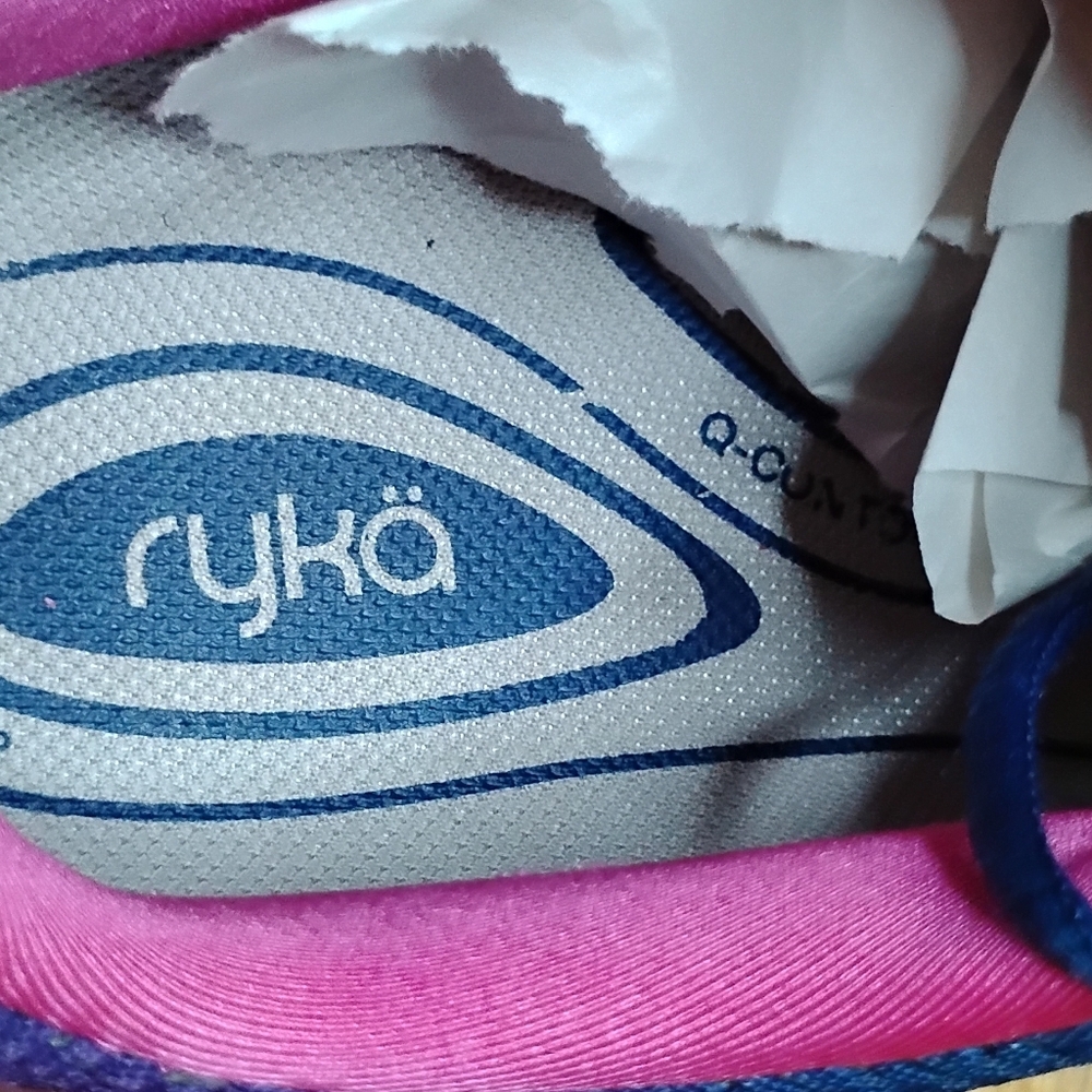 Ryka Womens 9.5 Devotion Plus 2 Walking Sneakers Blue Pink Comfort Athletic Shoe - Picture 13 of 16